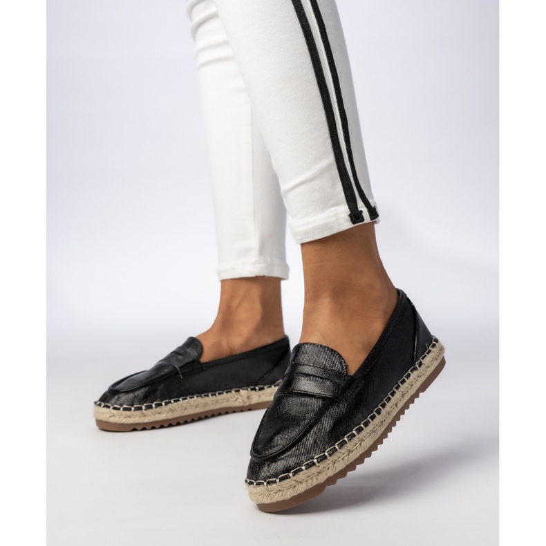Espadrilles women's black loafers 2 Espadrilles women's black loafers 2