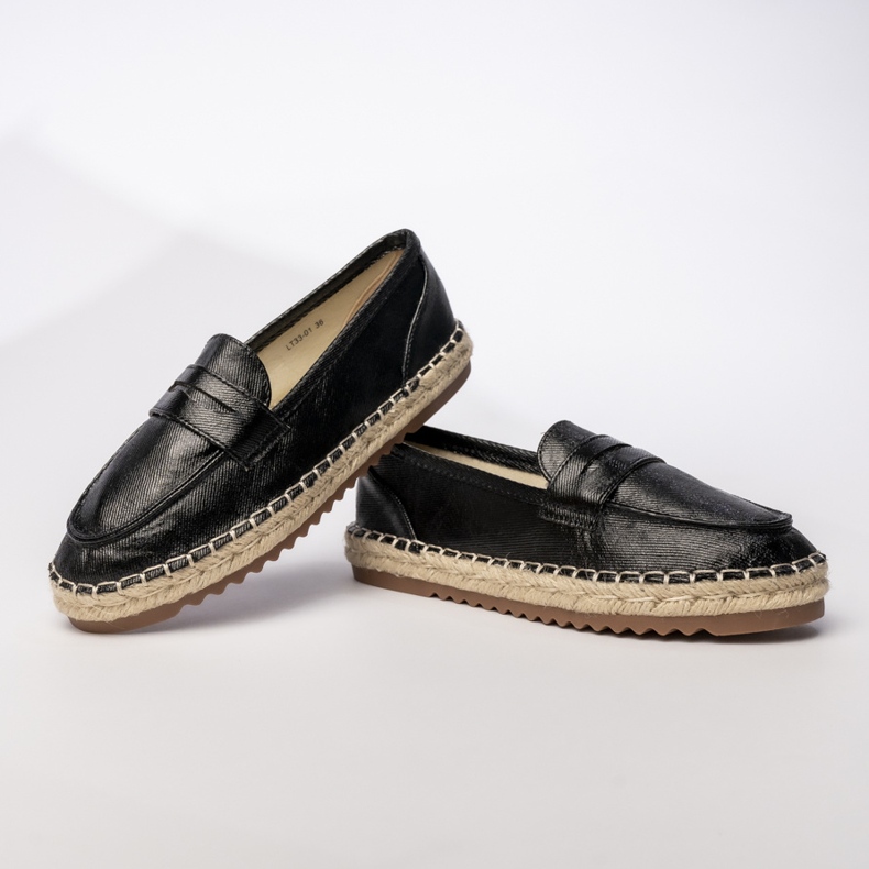 Espadrilles women's black loafers 1 Espadrilles women's black loafers 1