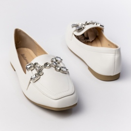 Women's loafers with white decorations 1 Women's loafers with white decorations 1