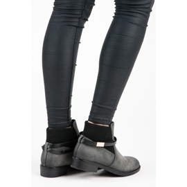 Vinceza Low Jodhpur boots black grey 1