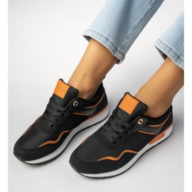 Women's black sports sneakers 2