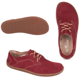Olivier Barefoot women's minimalist leather shoes 1082 bordo nubuk red 1 Olivier Barefoot women's minimalist leather shoes 1082 bordo nubuk red 1