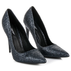 Glitter heels vices black 1