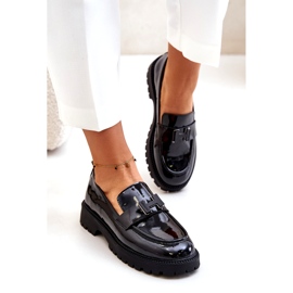 Women's Patent Leather Moccasins Vinceza 62187 Black 3 Women's Patent Leather Moccasins Vinceza 62187 Black 3