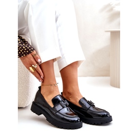 Women's Patent Leather Moccasins Vinceza 62187 Black 7 Women's Patent Leather Moccasins Vinceza 62187 Black 7