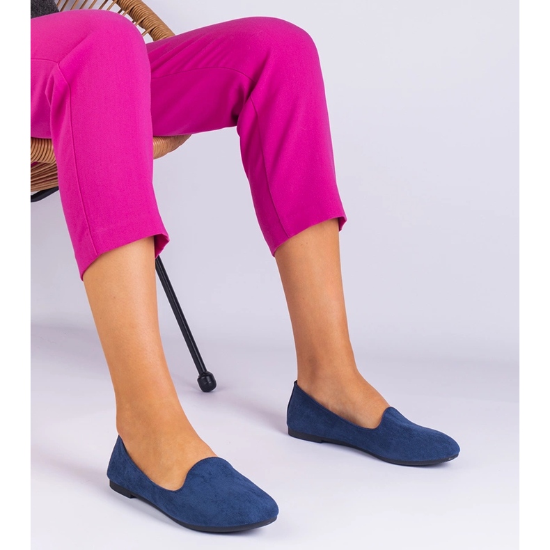 Navy blue classic ballerinas from Ekozamszu 1