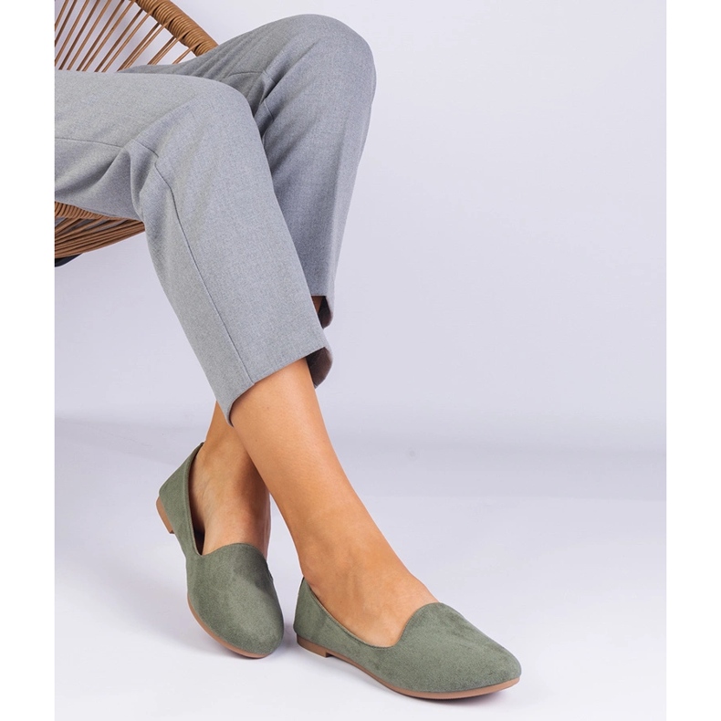 Green classic ballerinas from Ekozamsz 2