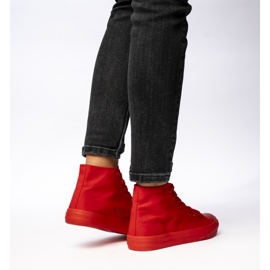 Classic red women's sneakers 1