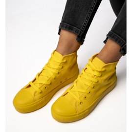Classic women's sneakers yellow 1