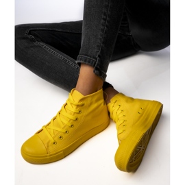 Classic women's sneakers yellow 2