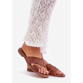 Leather Women's Lewski Shoes 3682 Camel brown 1