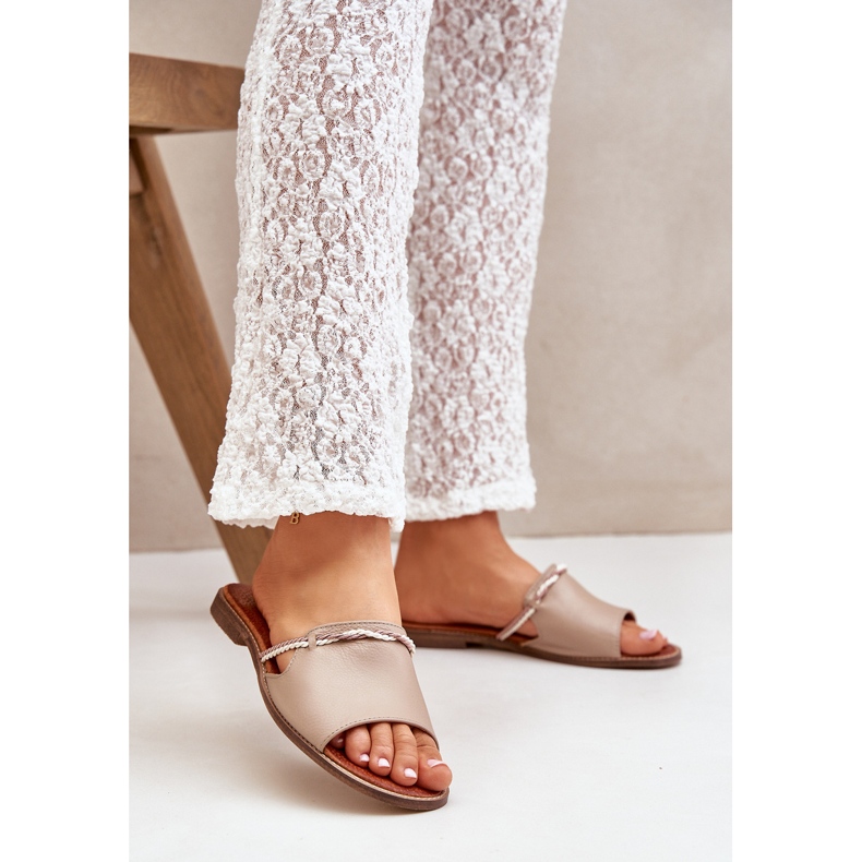 Lewski Shoes 3047 leather flip flops beige 2 Lewski Shoes 3047 leather flip flops beige 2