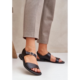 Zazoo 3014 women's flat sandals black 2 Zazoo 3014 women's flat sandals black 2