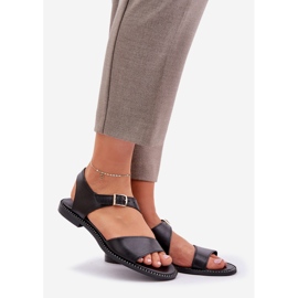 Zazoo 3014 women's flat sandals black 1 Zazoo 3014 women's flat sandals black 1