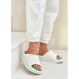 Women's flip flops on the platform Big Star NN274A038 White-cham 1