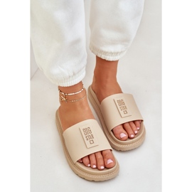 Women's slippers big star ll274a210 beige 2