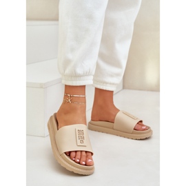 Women's slippers big star ll274a210 beige 1