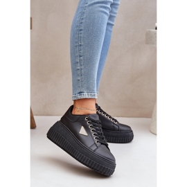 Stylish sneakers on a massive black platform 2