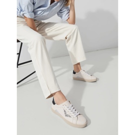 Women's sneakers brocade silver inserts white 1 Women's sneakers brocade silver inserts white 1