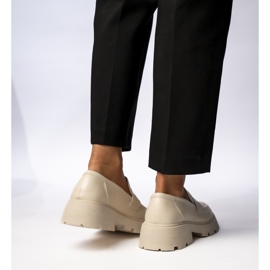 Women's via giulia beige loafers 1