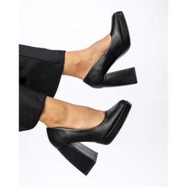 Women's eco-leather pumps black 1