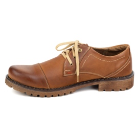 Men's leather shoes Olivier 312gt with a pierced brown toe 1
