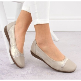 Shoes, women's ballerinas Rieker L9353-62 beige 2