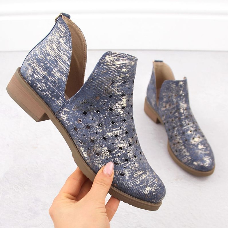 M.Daszyński Women's leather boots M. Daszyński SA62-102 blue 1 M.Daszyński Women's leather boots M. Daszyński SA62-102 blue 1