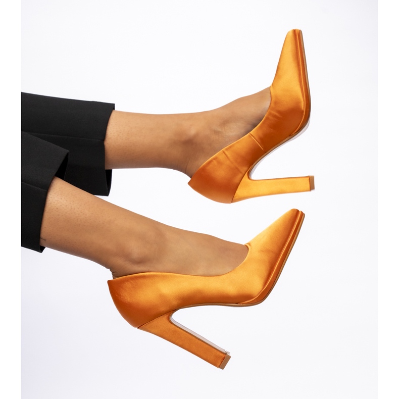 Lavana orange women's pumps 1