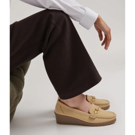 Women's Mirena Khaki loafers green 1