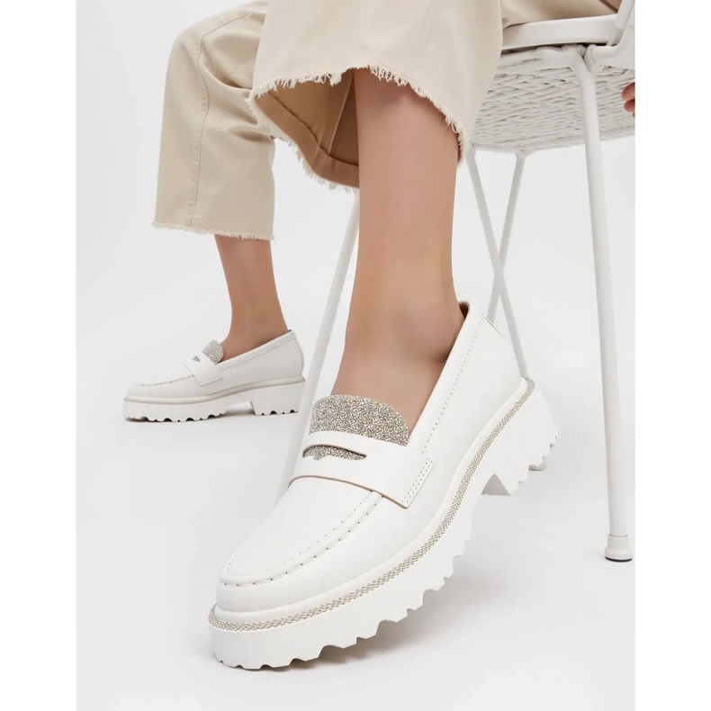 Women's Diamant White loafers 2