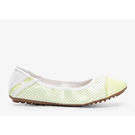 D/GMR Debbie's green pastel lacquered ballerinas white 1