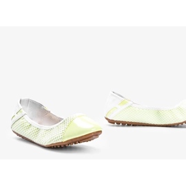 D/GMR Debbie's green pastel lacquered ballerinas white 2
