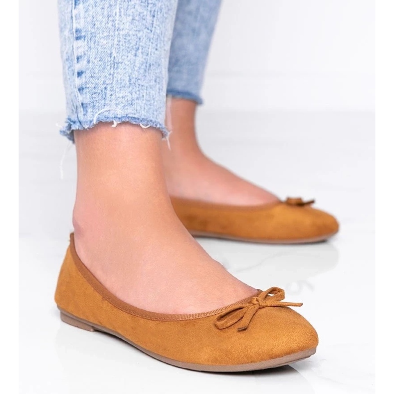 D/GMR Brown ballerinas with a bow Angelina 1