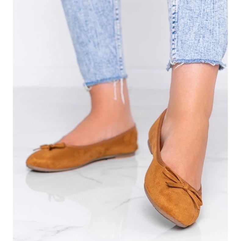 D/GMR Brown ballerinas with a bow Angelina 2