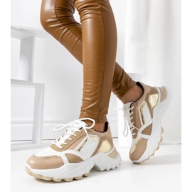 D/GMR Pink sneakers with a metallic accent Gordani beige 1