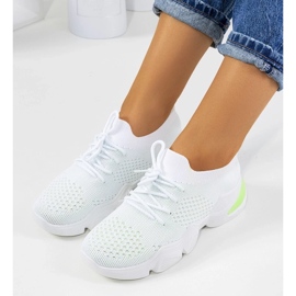 D/GMR Daniela white and green sports sneakers 1 D/GMR Daniela white and green sports sneakers 1