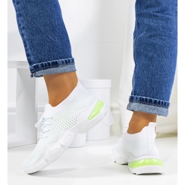 D/GMR Daniela white and green sports sneakers 2