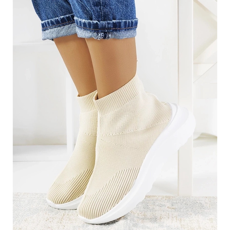 D/GMR Beige high-top sneakers from Jennifer 1