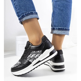D/GMR Black sports shoes sneakers on a thick sole lace -up aloisia 2