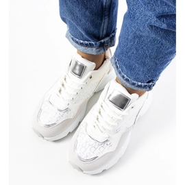 D/GMR Women's white Viale sneakers grey 2