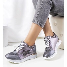 D/GMR Gray metallic sneakers from Torres grey 1