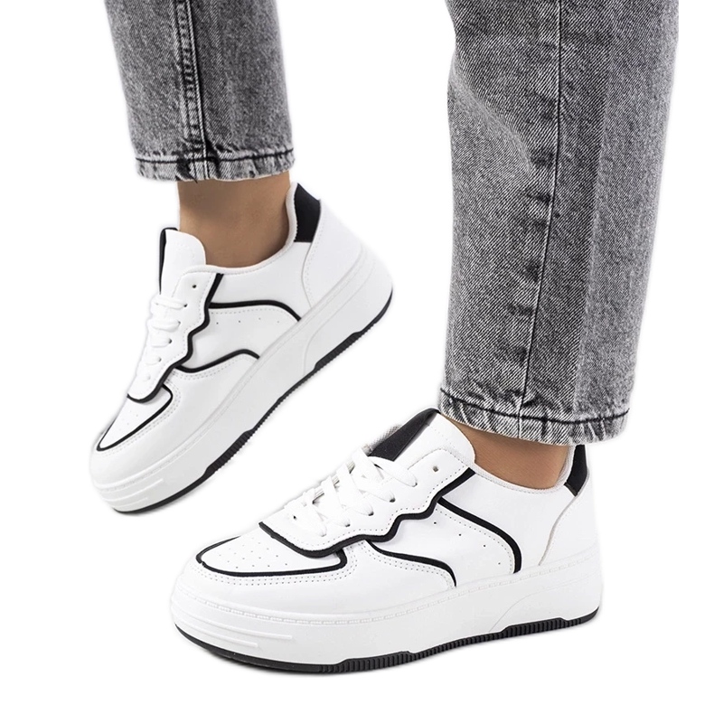 D/GMR Women's Bieke sneakers, white and black 2 D/GMR Women's Bieke sneakers, white and black 2