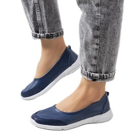 D/GMR Mirjam navy blue leather ballerinas 1