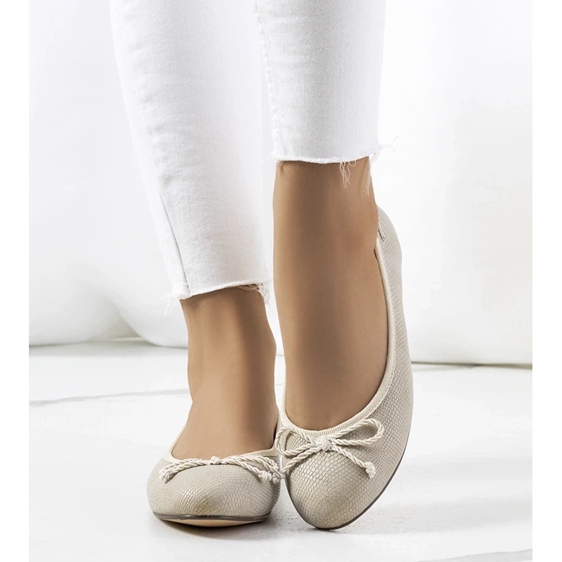 D/GMR Beige women's ballerinas from Villers 1 D/GMR Beige women's ballerinas from Villers 1