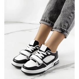 D/GMR Black women's Kadie sneakers white 2 D/GMR Black women's Kadie sneakers white 2