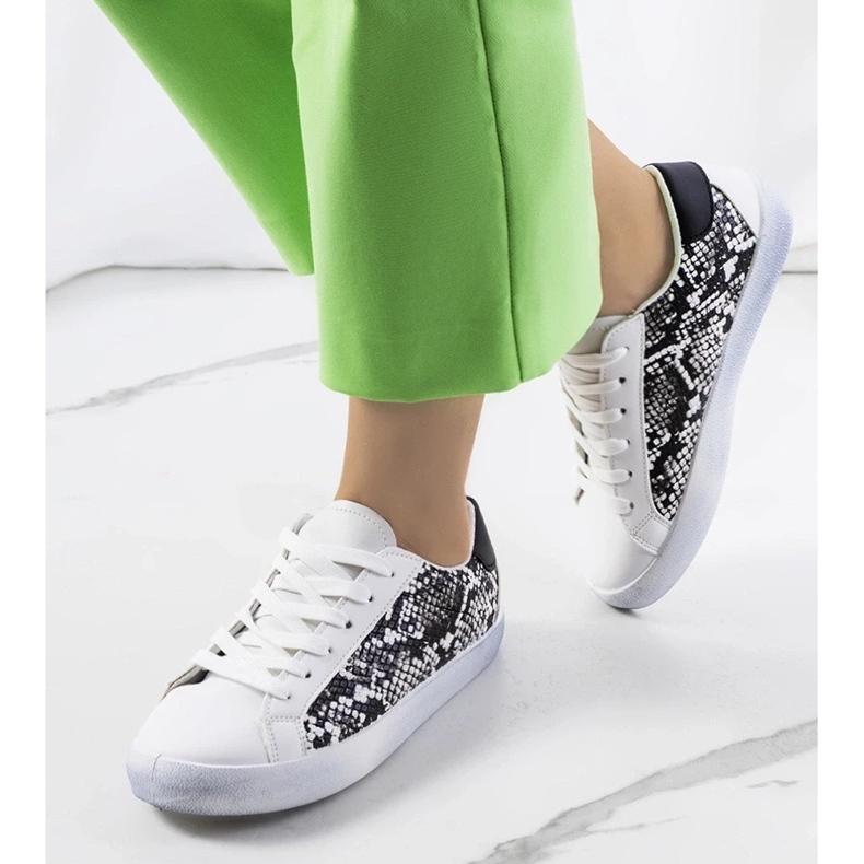 D/GMR Kameta Snake white sneakers black 1