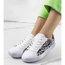 D/GMR Kameta Snake white sneakers black 2