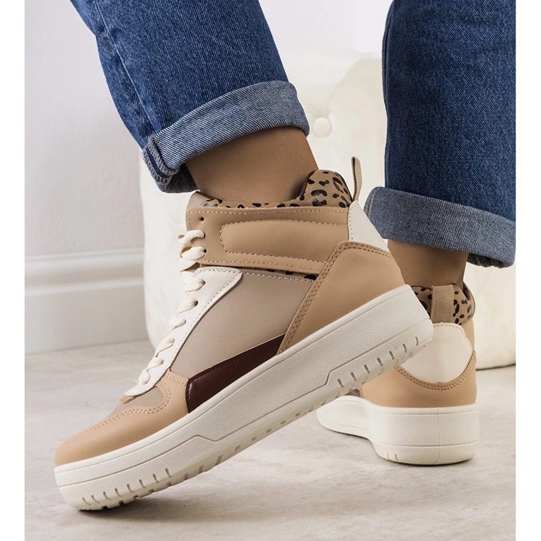 D/GMR Beige sneakers Adite ankle 1