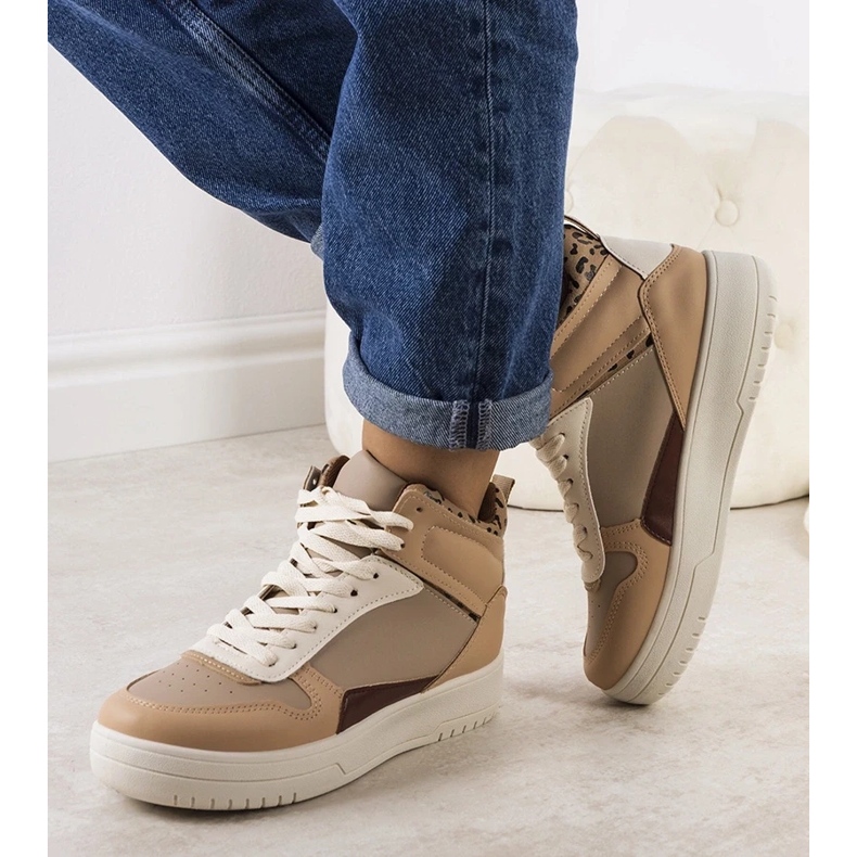 D/GMR Beige sneakers Adite ankle 2